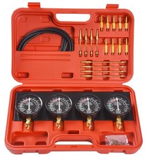 4pcs Jauges à Vide de Synchronisation de Carburateur, Kit Appareil Outils Réglag