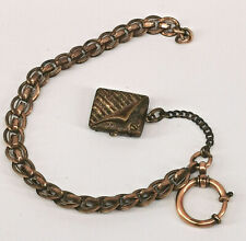 9125423 Chaînette Avec Médaillon-pendentif Tombak Doré 19. Jh