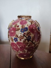 Vase decor floral, boch la louviere, raymond chevalier?