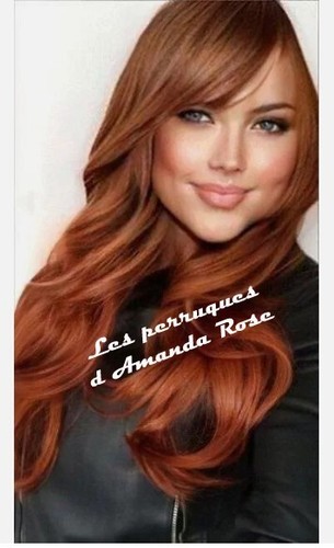 Perruque rousse longue flashy - rousse,