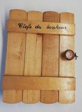 Ancienne Boîte À Cléfs En Bois, Cléfs Du Bonheur, Vintage H 21 cm L 16 cm P 5 cm