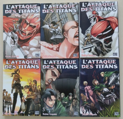 Lot mangas attaque des - 6,