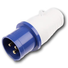 Prise de site industriel 16a 3 broches connecteur mâle 2p+e bleu 240v...