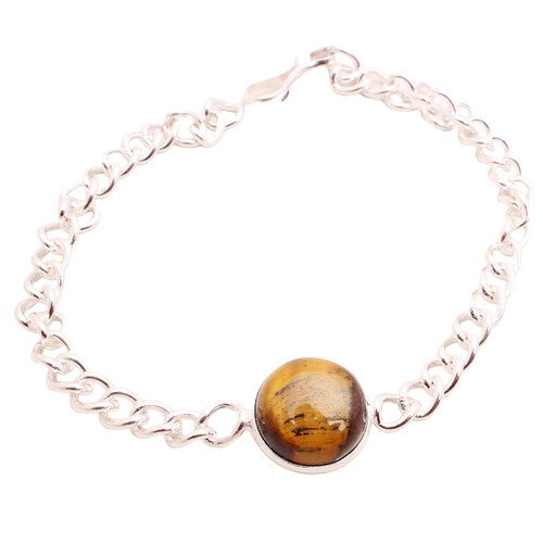 Tigre eye gemme - tigre, argent