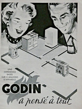PUBLICITÉ PRESSE 1954 GODIN