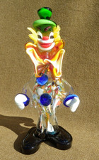 CLOWN EN VERRE DE MURANO - H : 22 cm