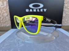 Oakley Frogskins First Gen Neon Yellow Matte Black / Violet Iridium Rare Vintage