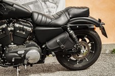 Sacoche de moto en cuir côté gauche Harley Davidson Sportster 2000-2022