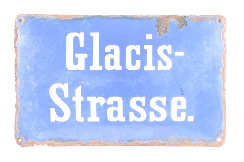 Ancien plaque glacis - plaque, rue