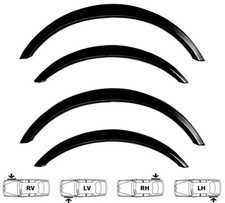 Noir Mat Extensions d'aile Set