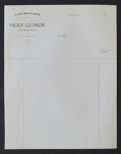 Facture vierge champagne - champagne, nicky