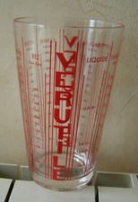 VERUTILE VERRE DOSEUR MESUREUR de cuisine vintage REIMS 
