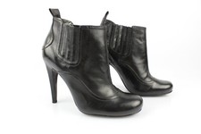 GUESS By Marciano Bottines Boots Talons Cuir Noir T 35 Très bon état