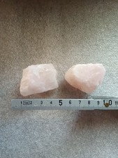 2 MORCEAUX  QUARTZ ROSE   BRUTE   