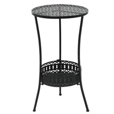 Table de Bistro Style Vintage Ronde Métal Noir Table de Bar Cuisine vidaXL