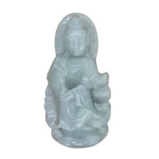 Green Sitting Jade Kwan Yin -