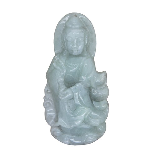Green sitting jade - sitting, kwan
