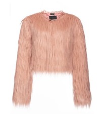 PINKO Veste Teddy Manteaux En Fourrure Rose Femme Tg 40