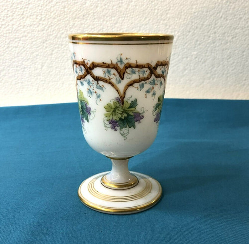Verre pied opaline - pied, en