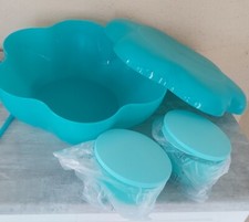 Tupperware grand saladier saladissimo vert avec 2 bols jamais utilisé 