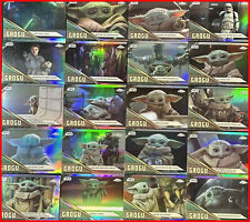 2023 Topps Star Wars Chrome Insert Journey of Grogu Set complet des 20 cartes JG