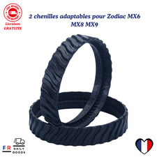 2 chenilles adaptables pour Zodiac MX6 MX8 MX9, pneus de Robot Nettoyeur Piscine