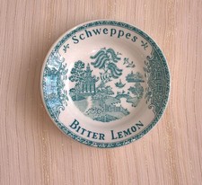 Coupelle ramasse monnaie vintage Schweppes Bitter Lemon en faïence de Gien