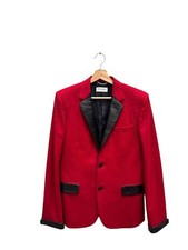 Saint Laurent Paris  FW 2013 Red Wool Blazer Jacket  Size 38 / M