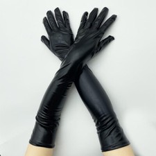 Femme Cuir Verni Long Gants