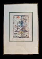 René Carcan gravure Abstrait