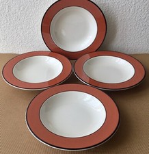4 ASSIETTES CREUSES -PAGNOSSIN Treviso.IRONSTONE,ITALIE.lave-vaisselle,micro-ond