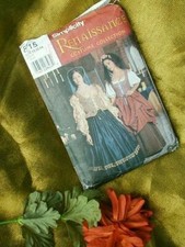 Renaissance Lady & Wench PATTERN Dress Skirt Corset Blouse Hat Veil 10 12 S 8715