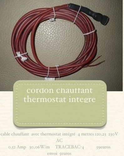 Câble chauffant mètres - 4,