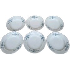 Lot 6 Assiettes Creuse  Porcelaine De Bavière Germany Winterling Décor Myosotis
