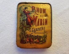 Ancien pyrogène publicitaire tôle lithographiée RHUM du MARIN Bordeaux Garineau
