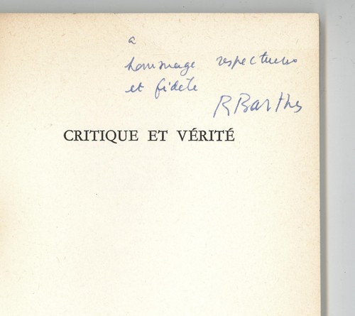 Roland barthes critique - roland,