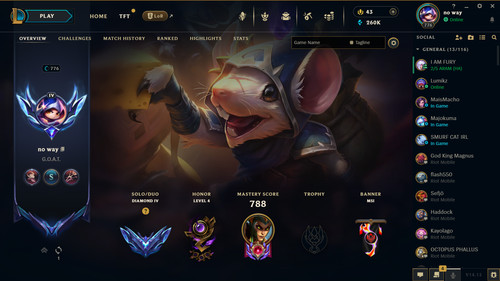 Compte league legends euw - of,