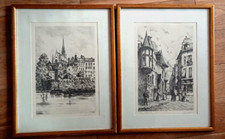 Lot de deux Eaux forte de