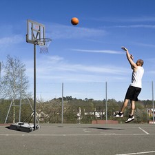 VEVOR Panier de Basket Panneau Basket 112cm Hauteur Réglable Extérieur Intérieur