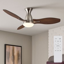 Ventilateur de Plafond Plafonnier Variateur Tension Télécommande Glacière LED D