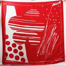 Grand FOULARD carré vintage