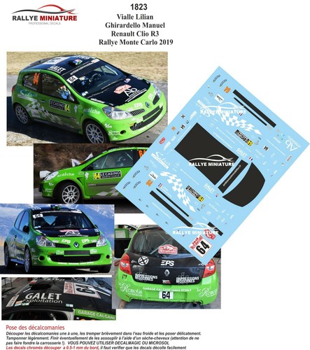 Decals ref 1823 renault - 1823,