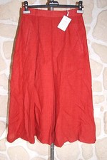 Jupe longue couleur brique neuve taille 42 marque SCHNEIDERS lin étiqueté à 239€