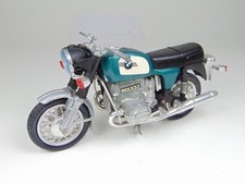 moto 1/15 polistil ms 105 moto bmw R75/5 vert bleu vintage 70