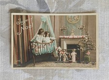 Carte Postale Ancienne Fantaisie Joyeux Noël  Filles Sapin de Noël  Jouet Poupée