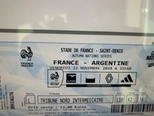  3 billet de match de rugby France Argentine