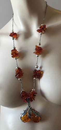 Vintage necklace drop baltic - 2,
