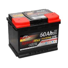 Batterie auto 60Ah AFB Speed ​​Max Start&Stop 600A 12v L2 EFB Prête à l'emploi