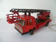 CAMION BERNARD POMPIERS AVEC ECHELLE en tole JOUSTRA années 60-70