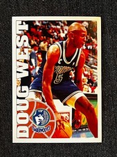 STICKER PANINI DOUG WEST MINESOTA TIMBERWOLVES  # 179 BASKETBALL NBA 95-96